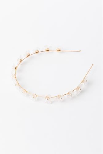 Summer Blooms Headband Gold/White