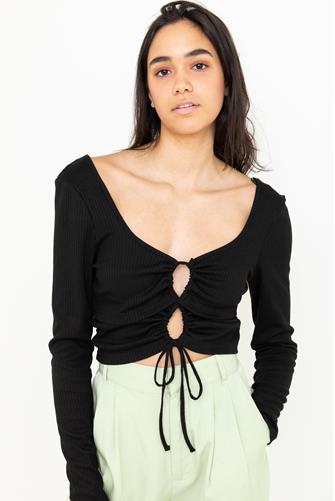 Darling Cut Out Top BLACK
