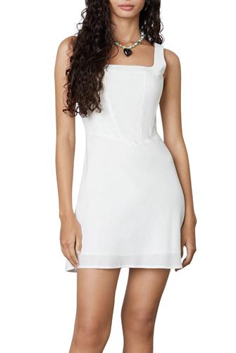 Linen Corset Dress WHITE