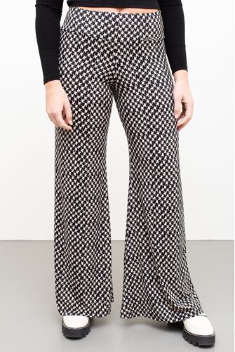 Houndstooth Wide Leg Flare Pant 