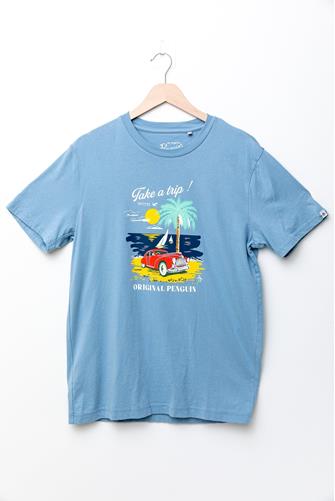 Take a Vacation Graphic Tee FADED DENIM