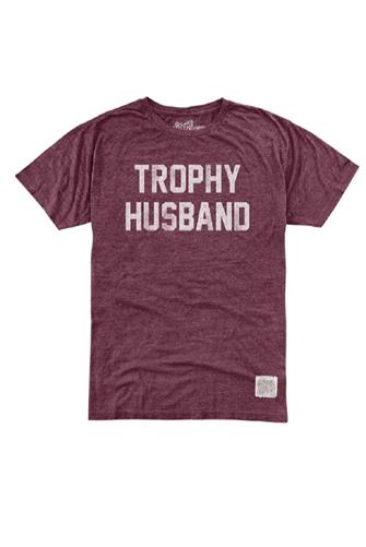 Trophy Husband T-Shirt GREY BURNOUT