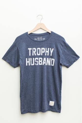 Navy Trophy Husband Graphic Tee HNV