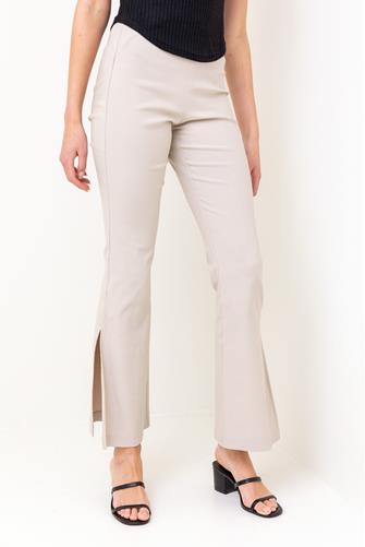 Side Slit Fit and Flare Pant STONE