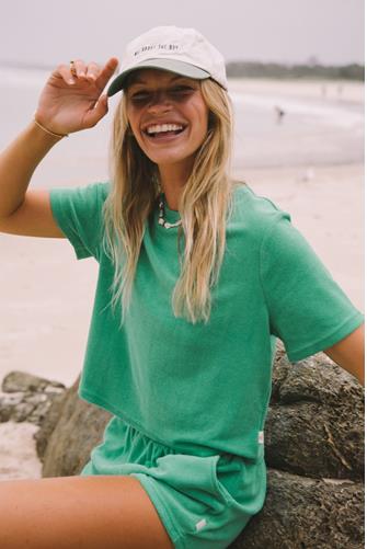 Terry Classic Set Top in Tropical Green TROPICAL GREEN