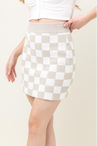 Avalon Mini Skirt TAN MULTI