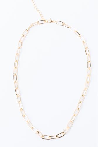 Gold Chain Link Short Necklace GOLD