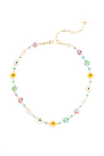 Small Floral Choker Necklace MULTI