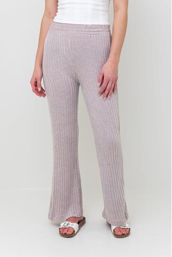 Show Me Flare Ribbed Pant HEATHER TAUPE