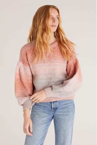 Kersa Ombre Long Sleeve Sweater PINK CEDAR