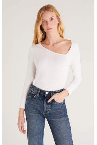 Karlie Asymmetrical Sweater WHITE