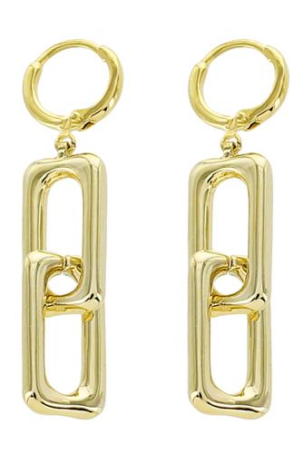 Gold Linear Link Hinge Earrings GOLD