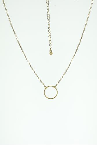 Gold Delicate Circle Necklace GOLD