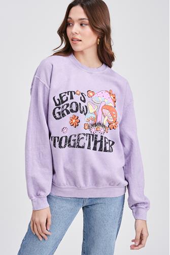 Let's Grow Together Sweatshirt Lilac