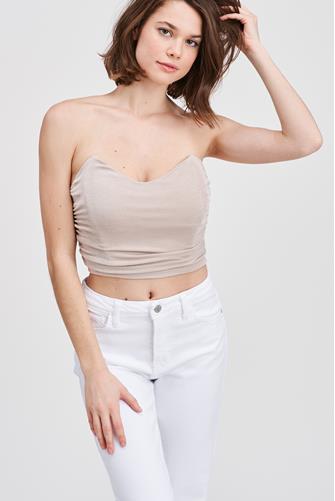 Sienna Sculpted Tube Top Taupe