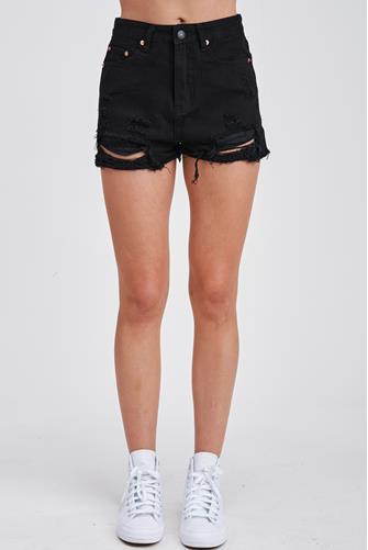 Bad Girl Denim Shorts Black