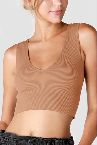 Must Have Basic Crop Top Tan