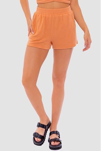 Terry Knit Jogger Shorts Orange