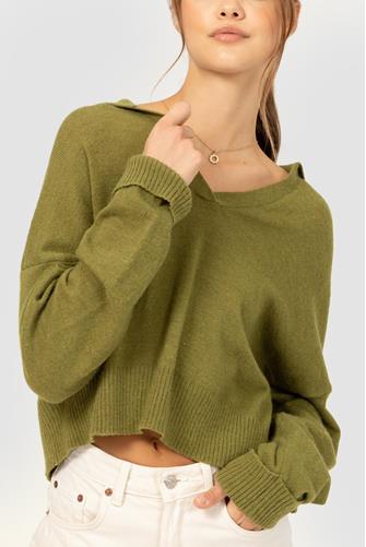 Gemmy Hooded Sweater Green