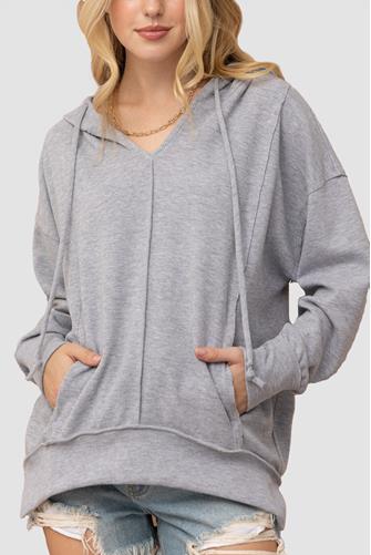 Thermal Hooded Sweatshirt Gray