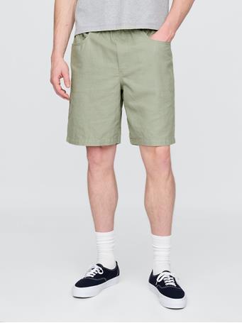 GAP - 9" Linen-Cotton Easy Shorts GASOLINE GREEN