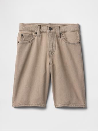 GAP - Kids UltraSoft '90s Loose Denim Shorts BLACK SAND