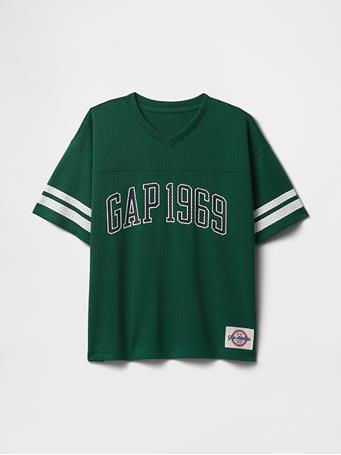 GAP - Kids GapFit Tech Mesh Jersey T-Shirt RAIN FOREST 19-5232 TC