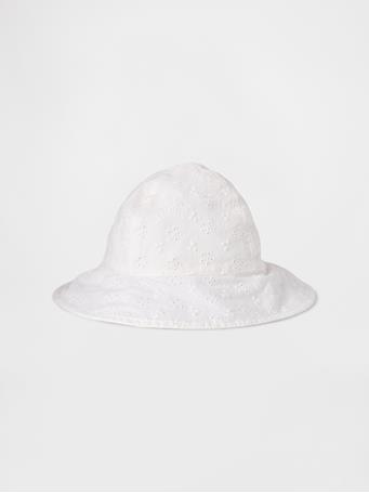 GAP - Baby Eyelet Sun Hat NEW OFF WHITE