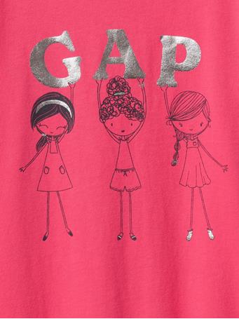 GAP - Graphic T-Shirt RASPBERRY