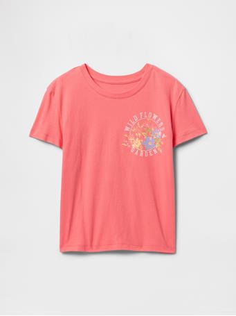 GAP - Kids Relaxed Graphic T-Shirt FRESH CORAL