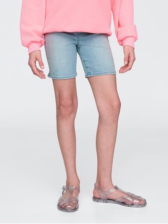 GAP - Kids Denim Bike Shorts LIGHT WASH