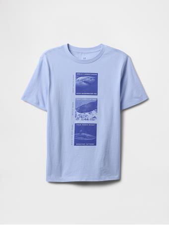 GAP - Kids Graphic T-Shirt BLUE CRYSTAL