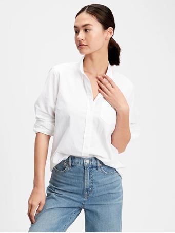 GAP - Oxford Boyfriend Shirt OPTIC WHITE