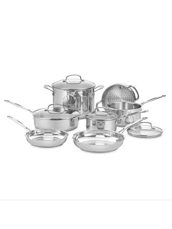 CUISINART - 11-Piece Cookware Set STAINLESS STEEL