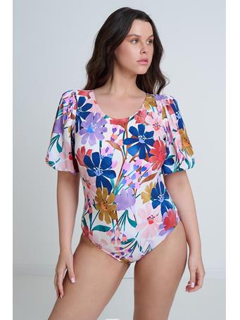 GOTTEX - One-Piece Swimsuit with Puffed Sleeves MULTI