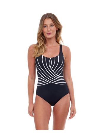 GOTTEX - Embrace Full Coverage Square Neck One Piece Swimsuit BLACK