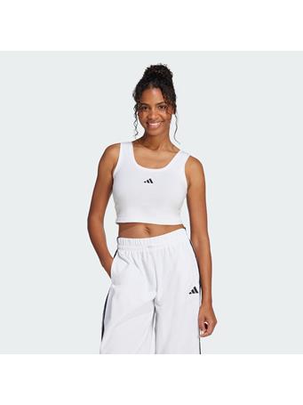 ADIDAS - Essentials Small Logo Cotton Lifestyle Tank Top WHITE
