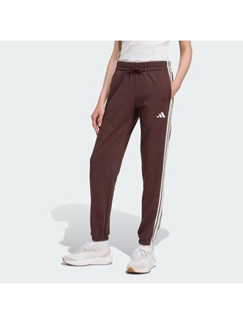 ADIDAS - Essentials 3-Stripes French Terry Cuffed Pants BROWN