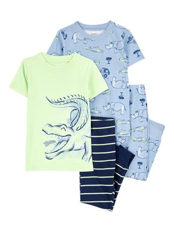 CARTER'S - Toddler 4-Piece Alligator Cotton Pajamas GREEN
