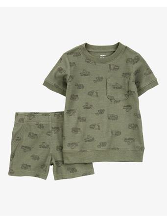 CARTER'S - Toddler 2-Piece Construction Outfit Set OLIVE