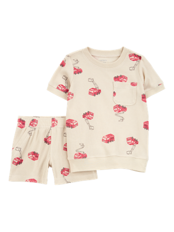 CARTER'S - 2-Piece Fire Truck Outfit Set IVORY