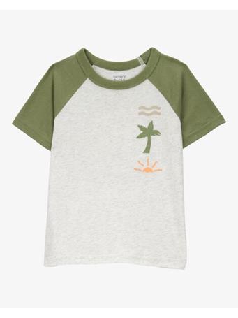 CARTER'S - Toddler Tropical Woven Short-Sleeve Tee GREY