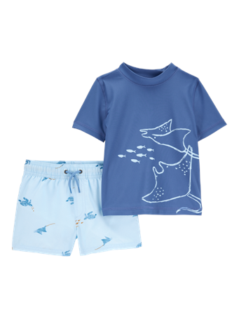 CARTERS - 2-Piece Rashguard & Swim Trunk Set NAVY