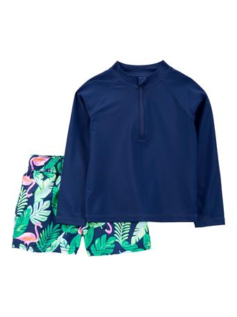 CARTER'S - 2-Piece Tropical Rashguard Set NAVY