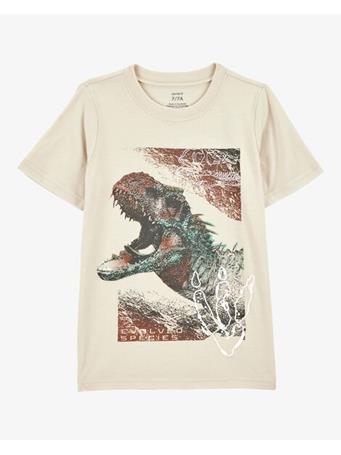 CARTER'S - Kid Dinosaur Woven Short-Sleeve Tee IVORY