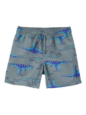 CARTER'S - 1-Piece Dino Print Swim Trunk GREY