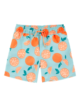 CARTER'S - Orange Print Swim Trunks ORANGE