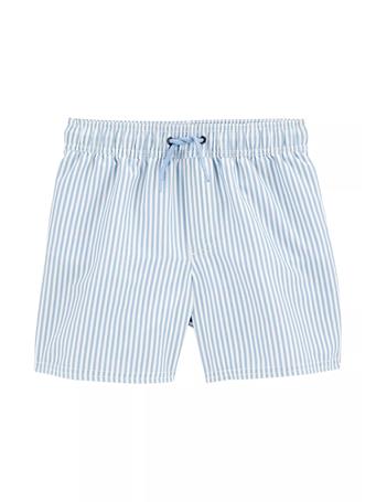 CARTER'S - Boys 4-7 Stripe Swim Trunks BLUE