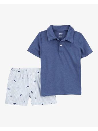 CARTER'S - Toddler 2-Piece Anchor Polo Outfit Ser BLUE