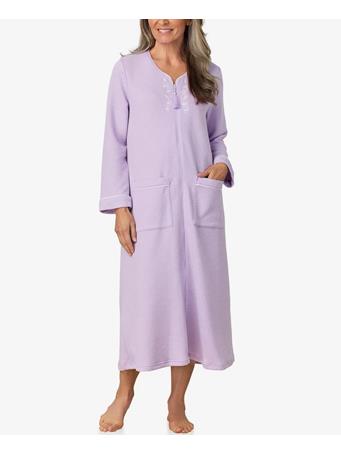 ARIA - Women's Long Sleeve Zip Robe LILAC